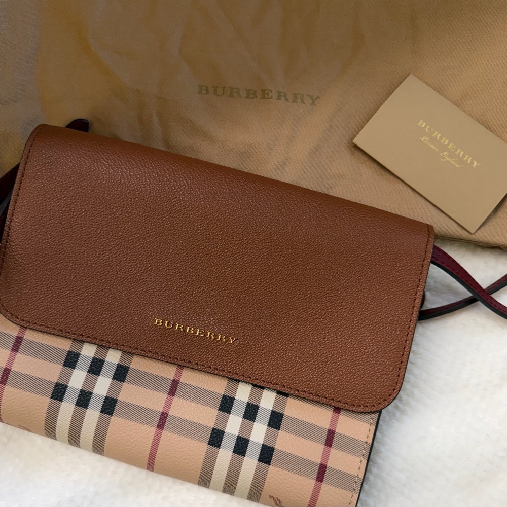 Burberry Classic Brown and Tan Crossbody Bag
